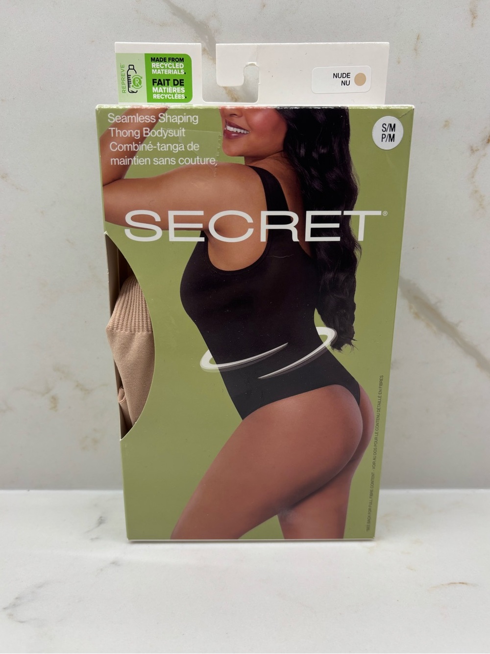 BNWT Secret Nude Neutral Seamless Shaping Thong Bodysuit S/M